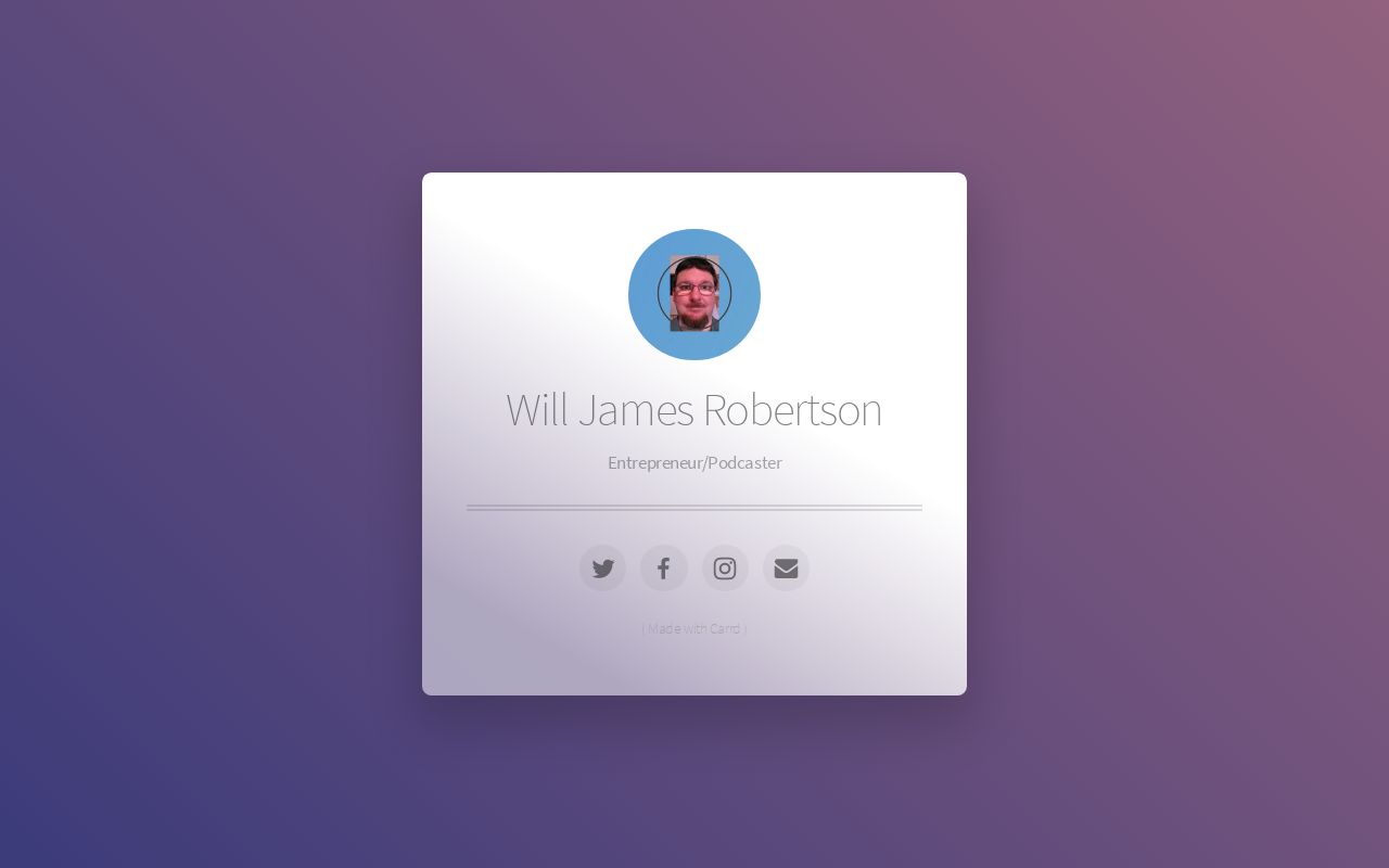 Carrd profile picture for @wjr